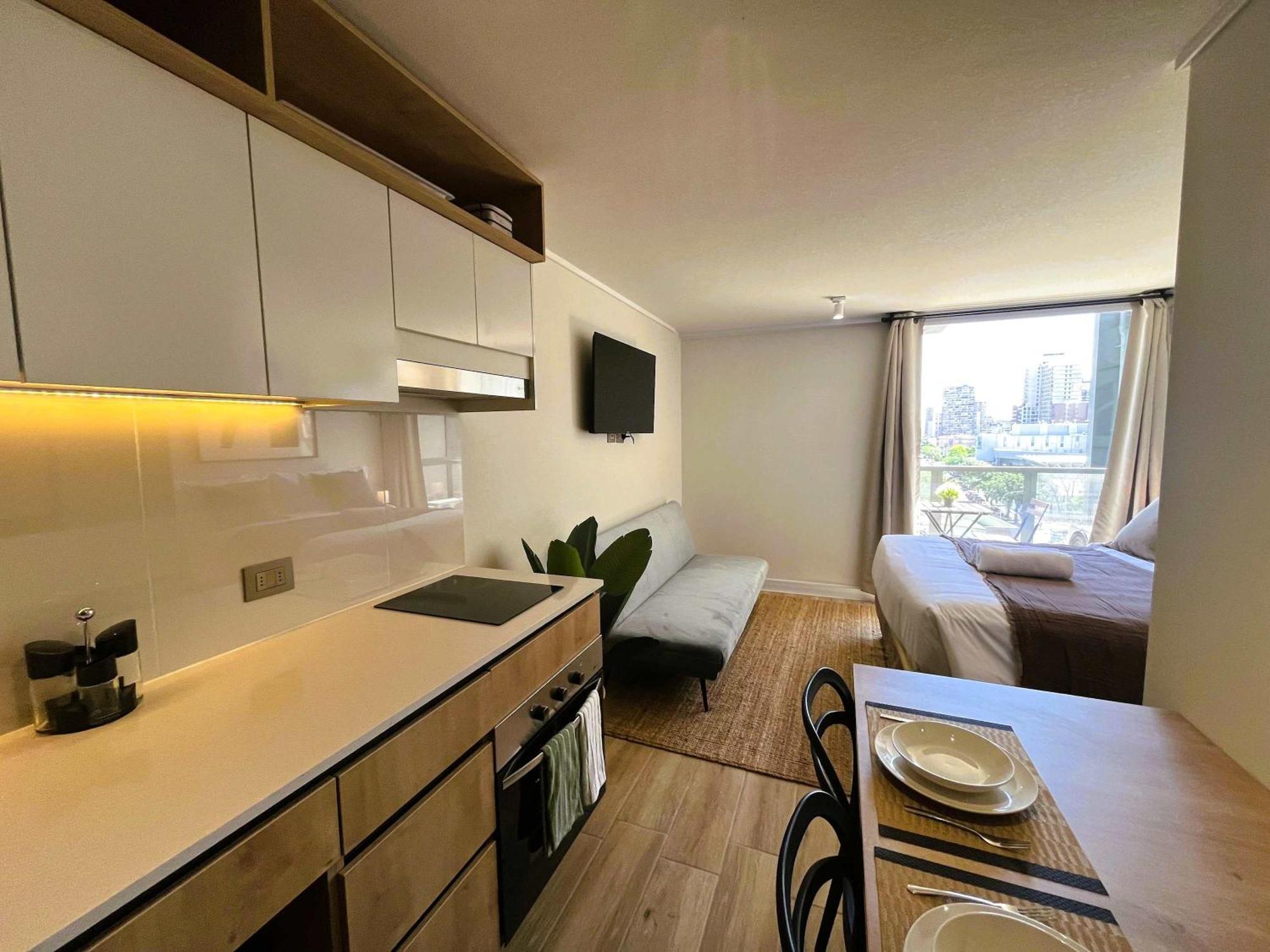 Apartamento Hom I Estudio 2pax Aa Metro Universidad Catolica Santiago